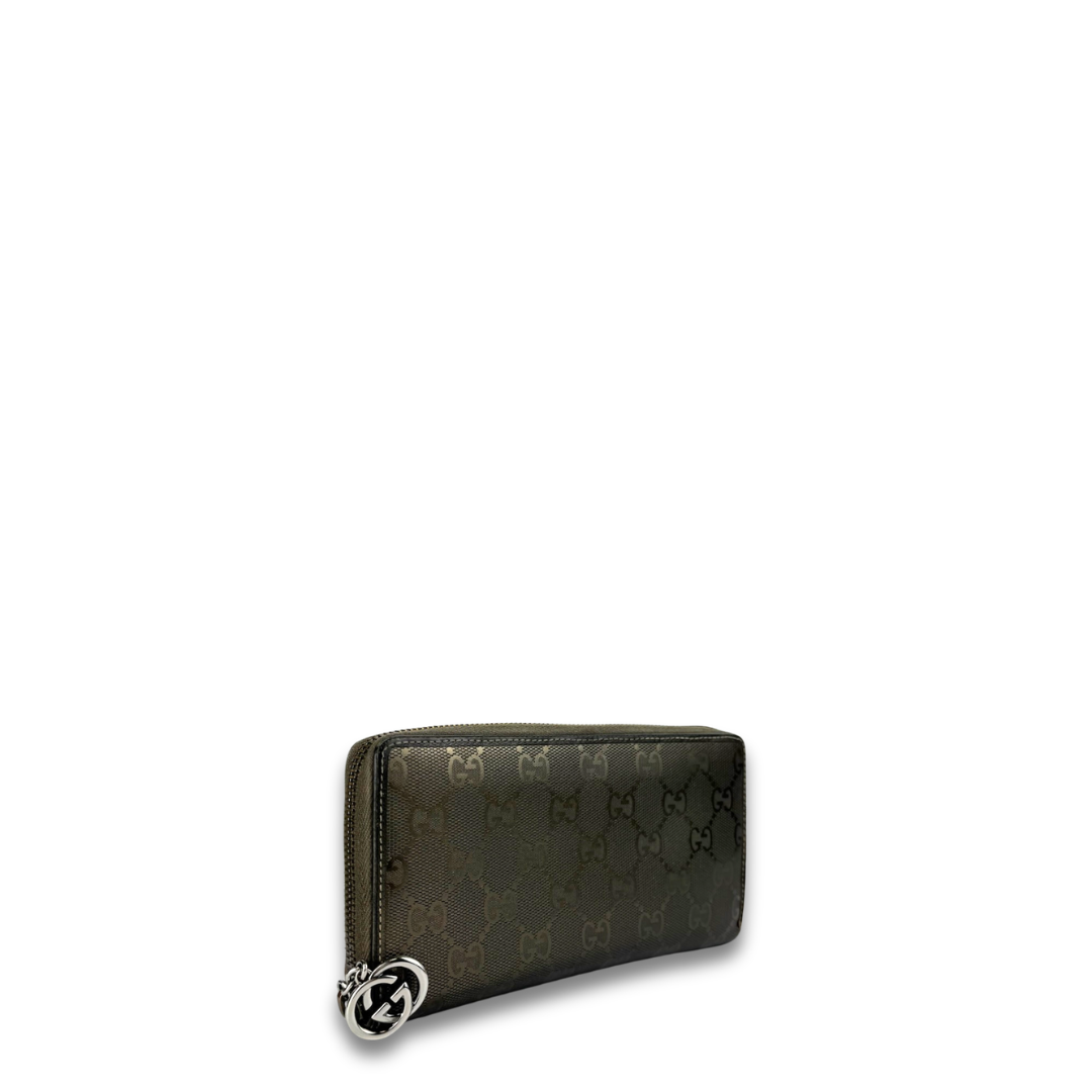 メタリックブロンズ インプリメ ジッパーウォレット